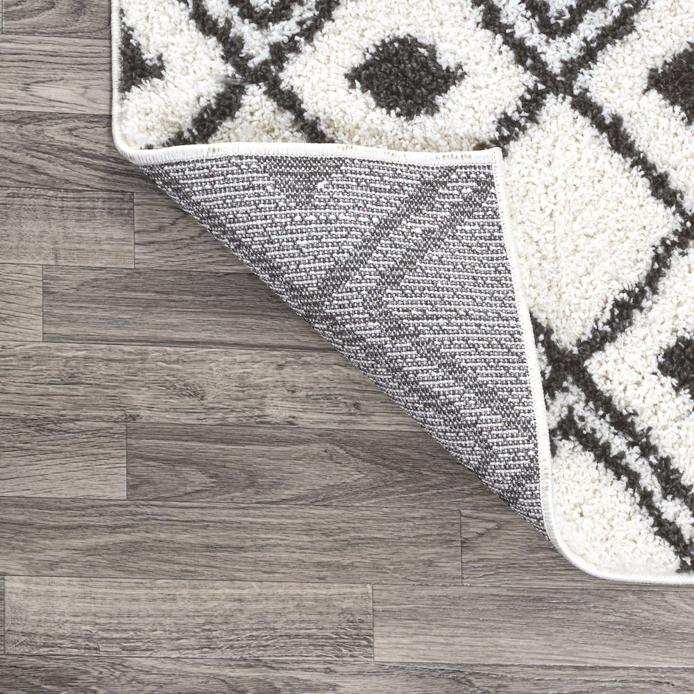 Caimari Moroccan Diamond Shag Area Rug. Picture 6