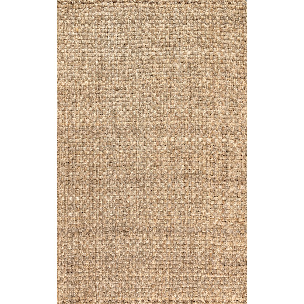 Estera Hand Woven Boucle Chunky Jute Area Rug. Picture 1