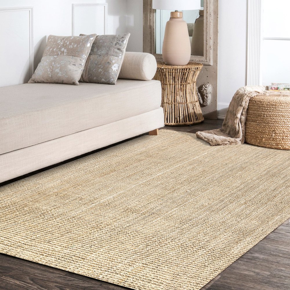 Hiro Hand Woven Chunky Jute Area Rug. Picture 9