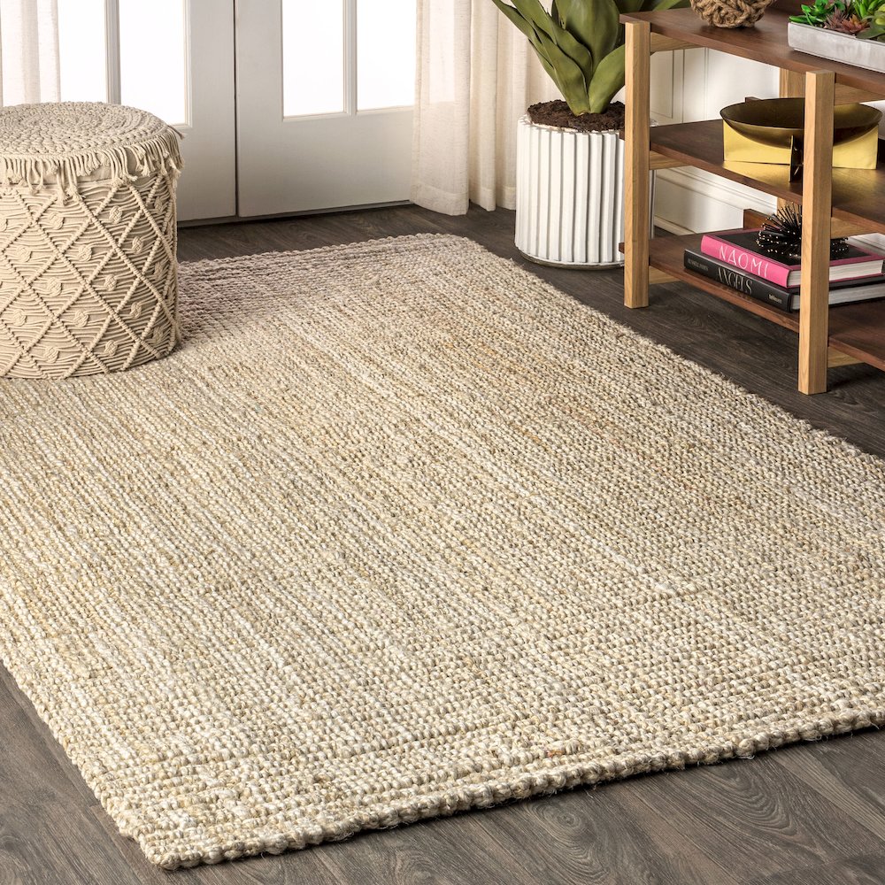 Hiro Hand Woven Chunky Jute Area Rug. Picture 2