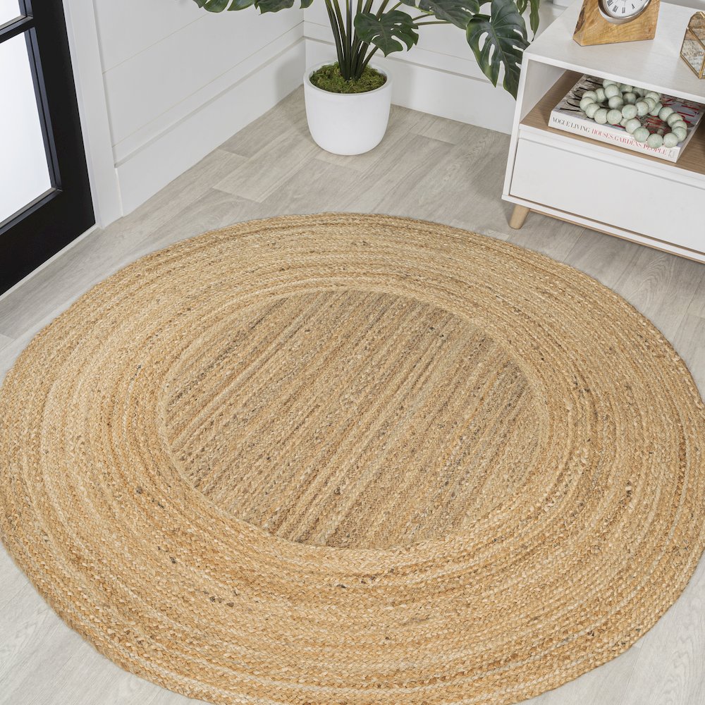 Harmony Boho Jute Circle Area Rug. Picture 2