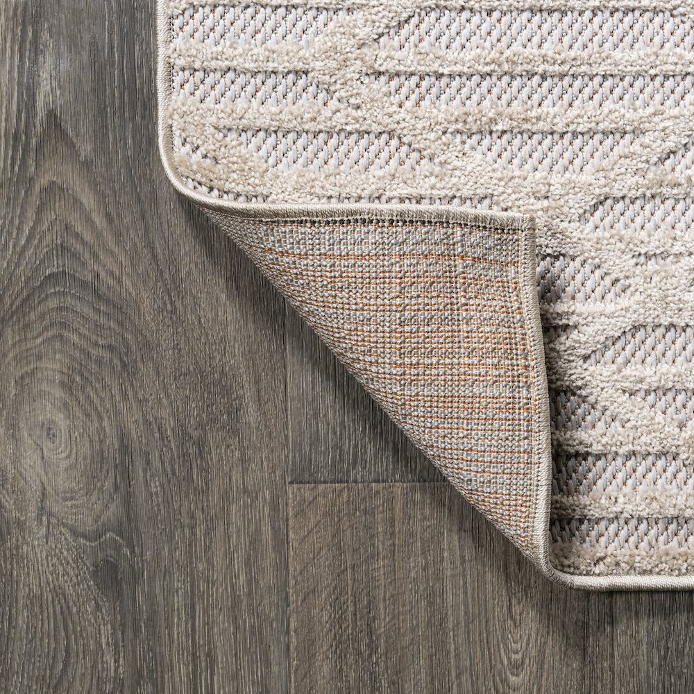 Ararat High-Low Pile Moroccan Diamond Modern Indoor/Outdoor Area Rug. Picture 9