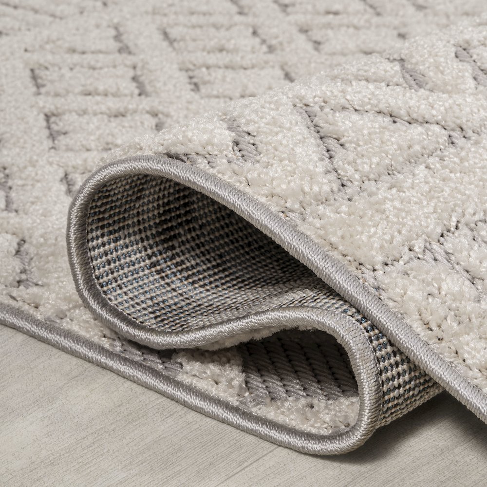 Ormond High-Low Modern Trellis Geometric Area Rug. Picture 13