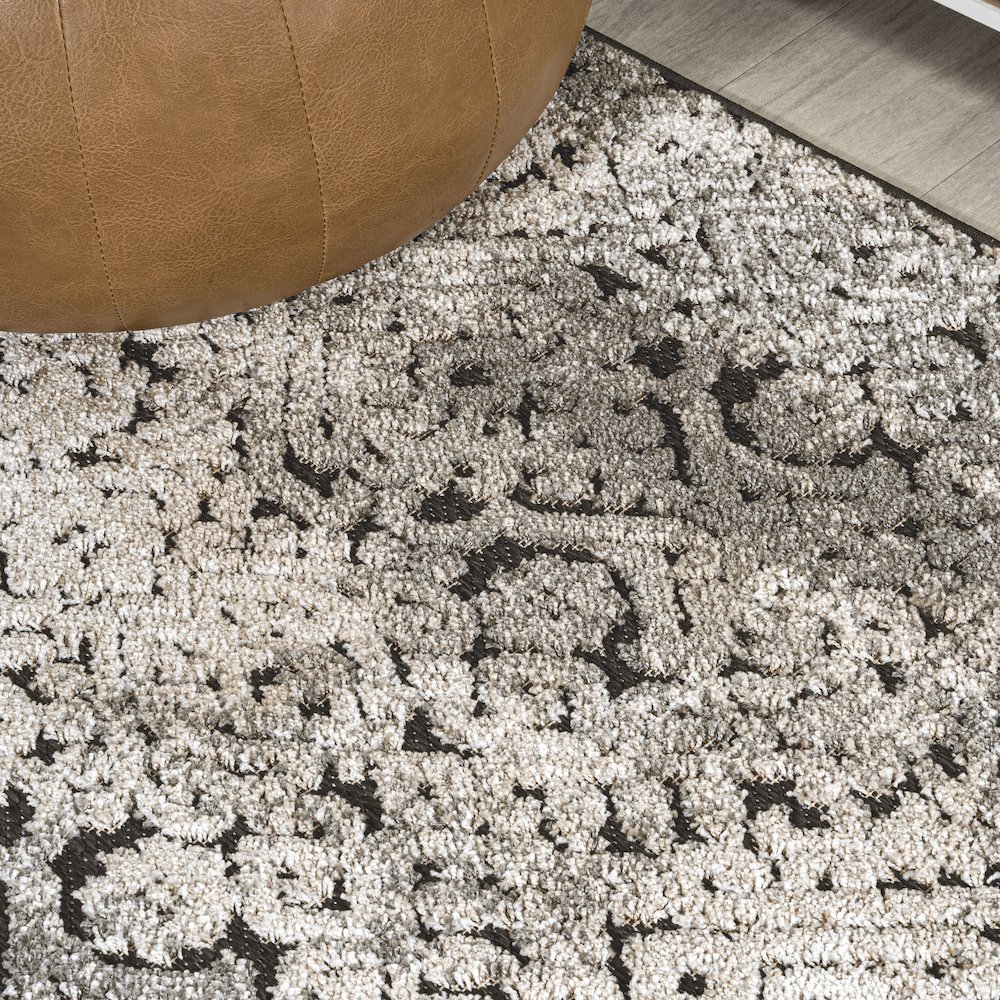 Duenas High-Low Shabby Damask Area Rug. Picture 11