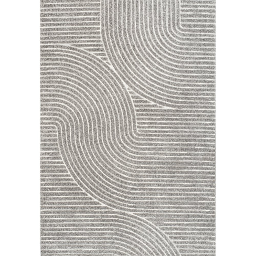Skagen Minimalist Curve Geometric Area Rug. Picture 1
