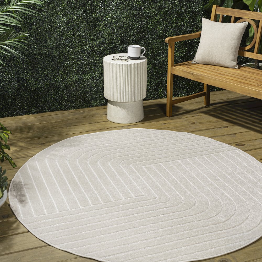 Odense High-Low Minimalist Angle Geometric  Indoor/Outdoor  Rug. Picture 1