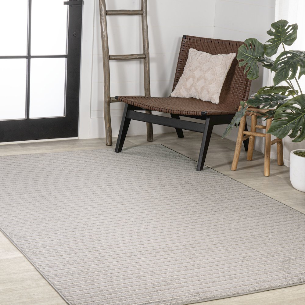 Aarhus Minimalist Scandi Striped Area Rug. Picture 5
