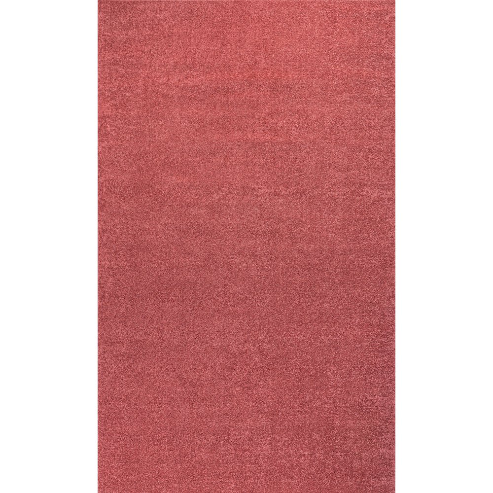 Haze Solid Low Pile Area Rug Red. Picture 1