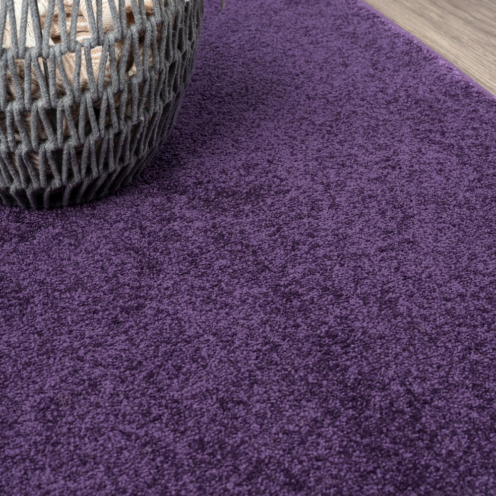 Haze Solid Low Pile Area Rug Purple. Picture 7