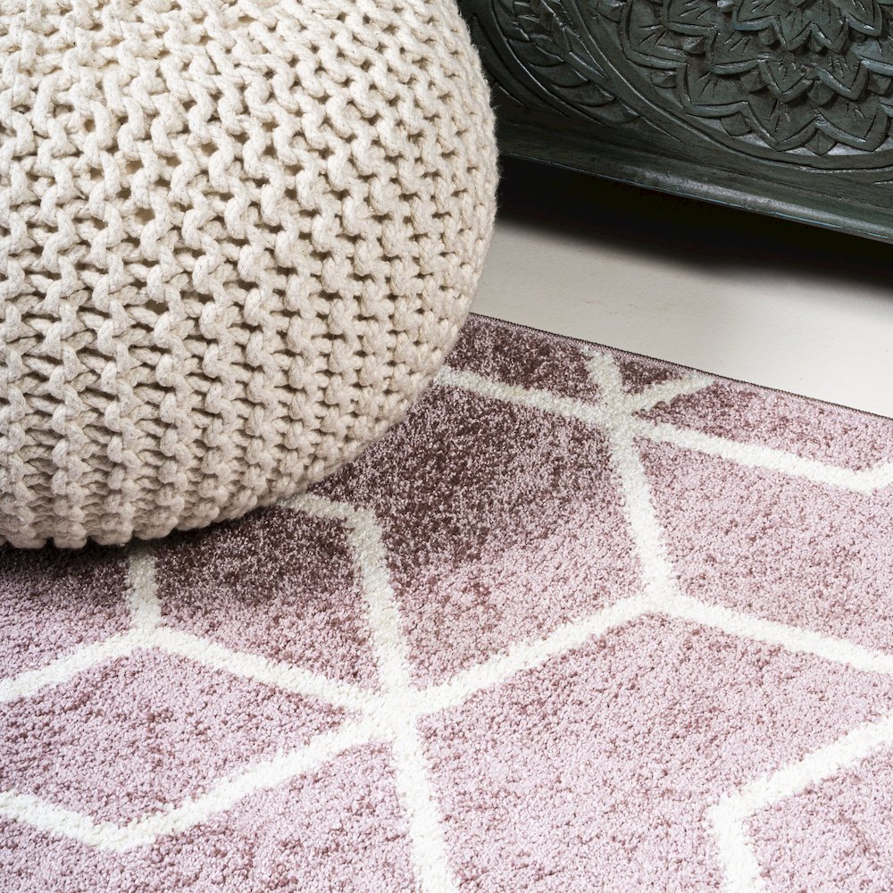 Tumbling Blocks Modern Geometric Area Rug. Picture 8