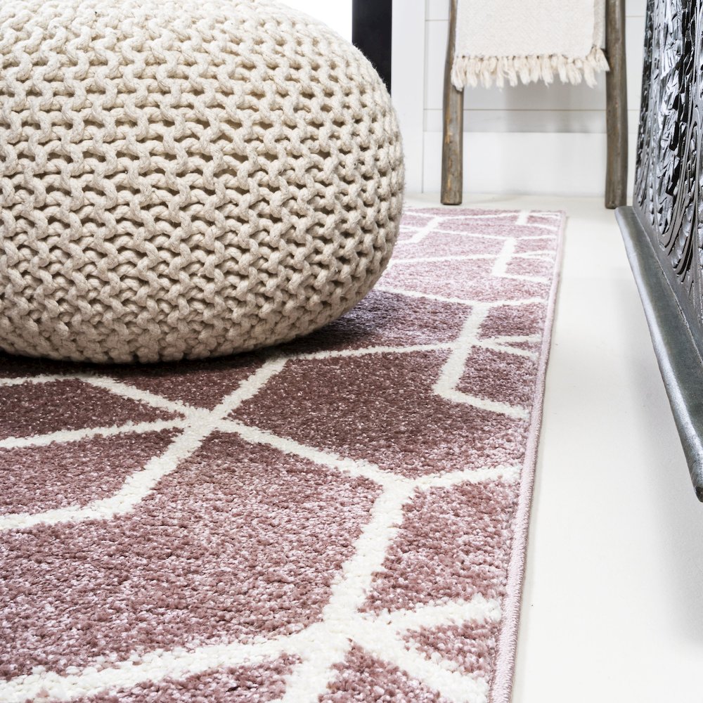 Tumbling Blocks Modern Geometric Area Rug. Picture 10