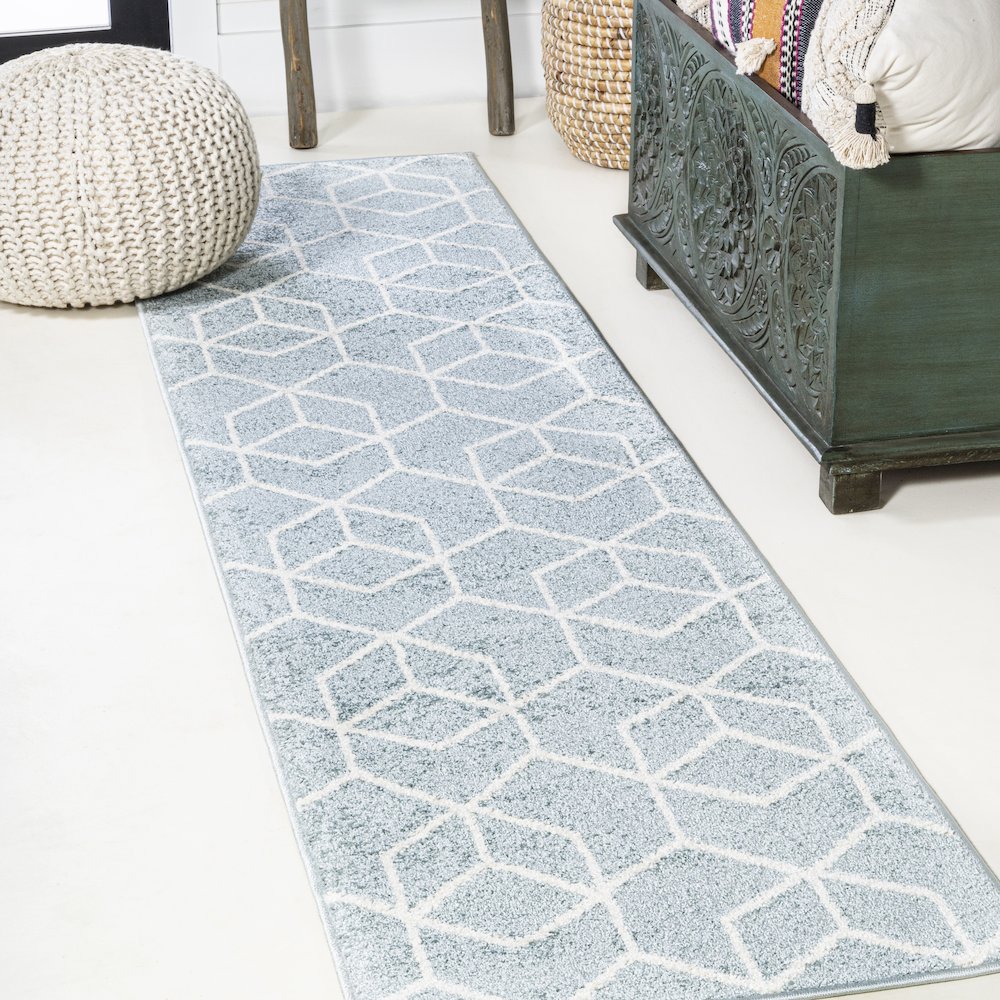 Tumbling Blocks Modern Geometric Area Rug. Picture 16