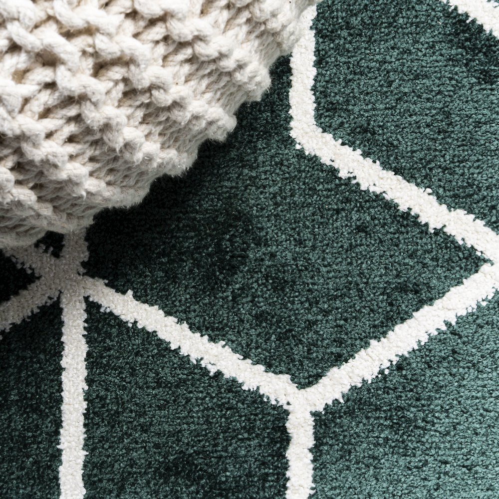 Tumbling Blocks Modern Geometric Area Rug. Picture 7