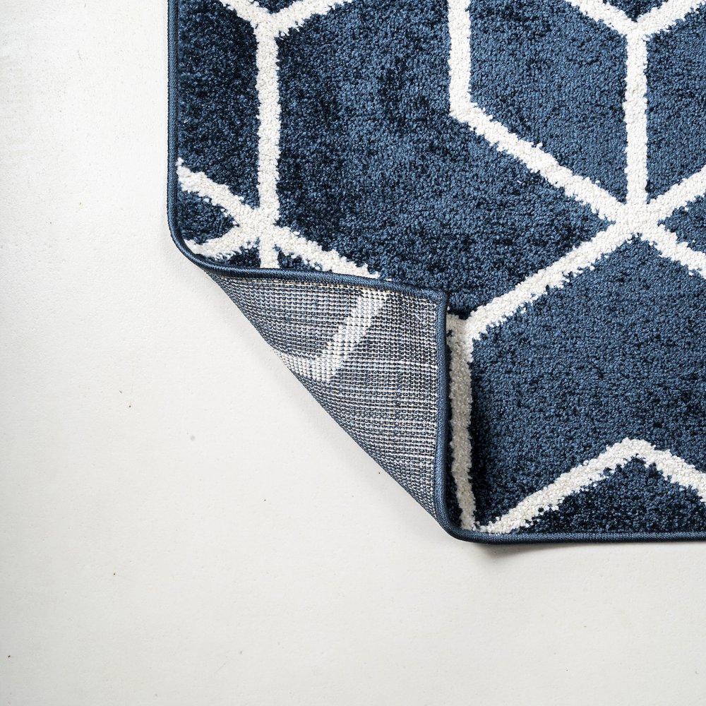 Tumbling Blocks Modern Geometric Area Rug. Picture 6
