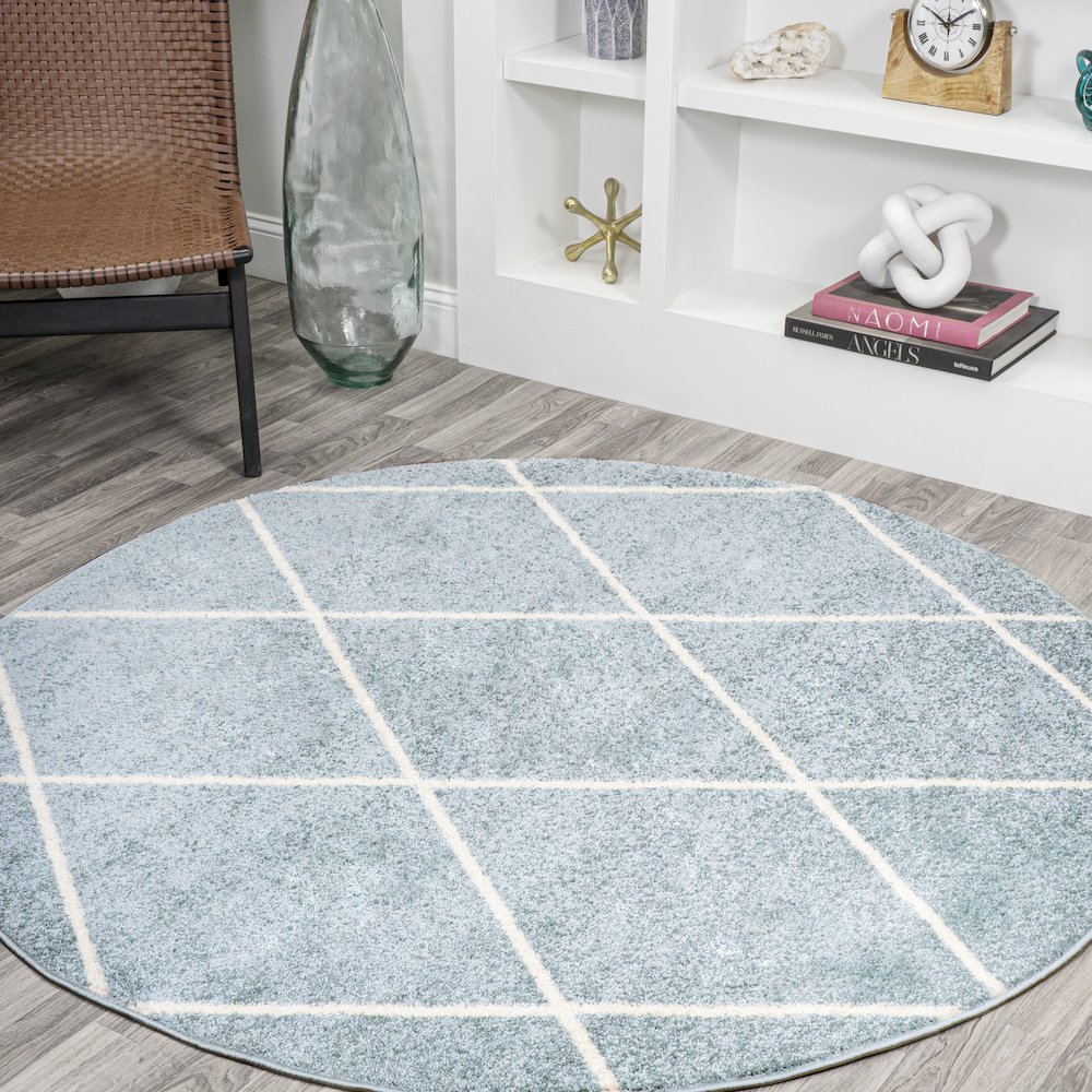 Cole Minimalist Diamond Trellis Area Rug. Picture 16