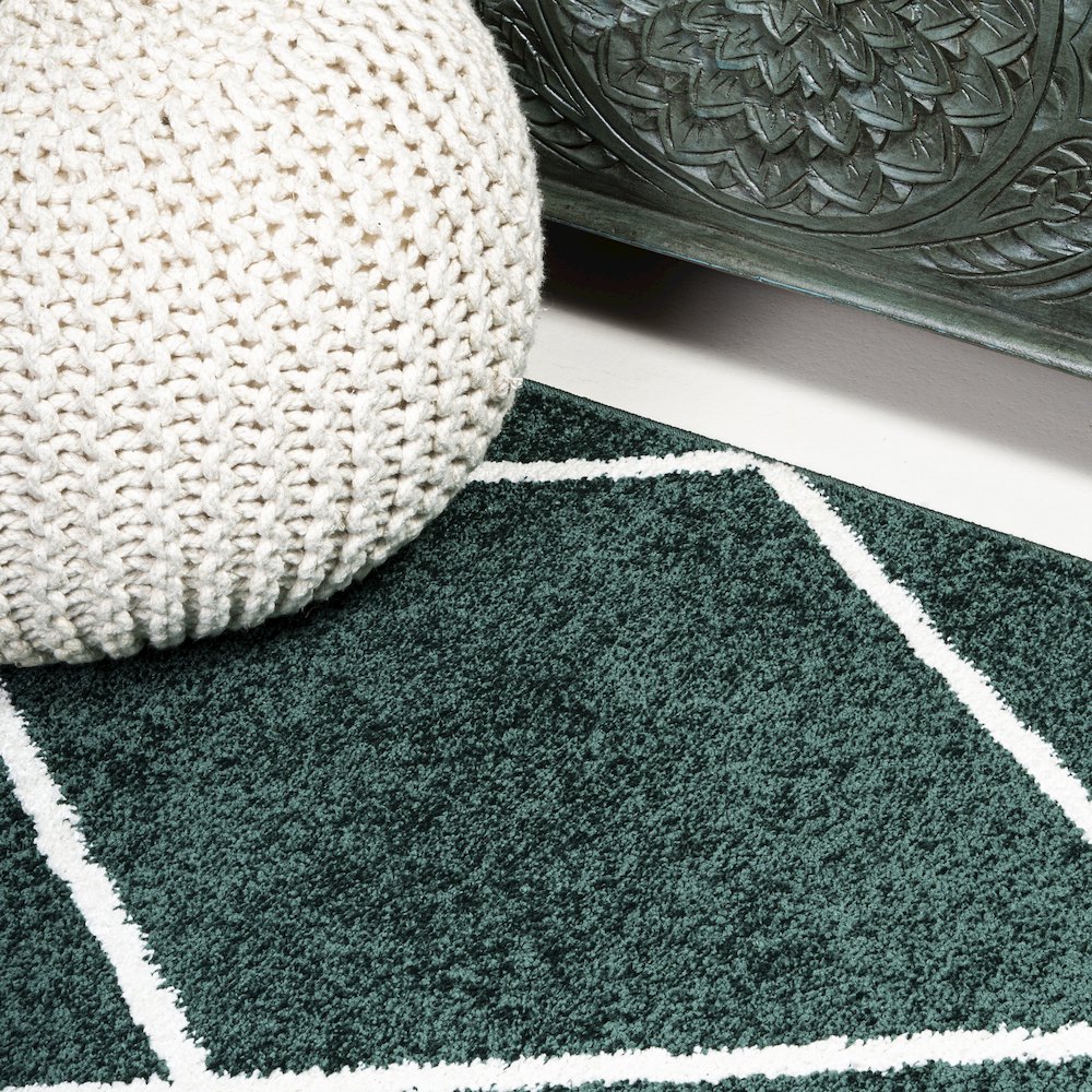 Cole Minimalist Diamond Trellis Area Rug. Picture 8