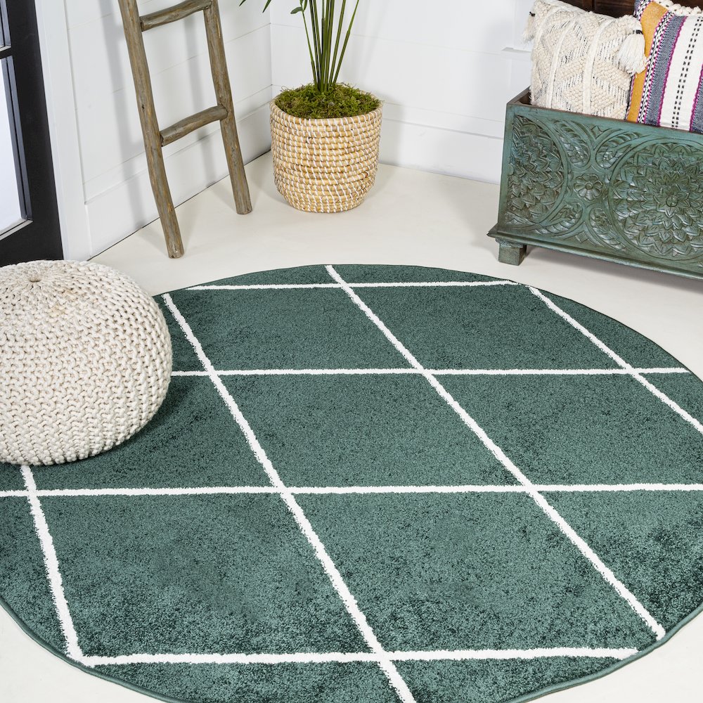 Cole Minimalist Diamond Trellis Area Rug. Picture 16