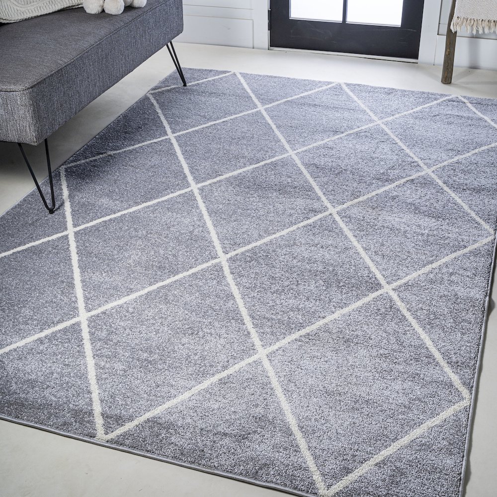 Cole Minimalist Diamond Trellis Area Rug. Picture 2