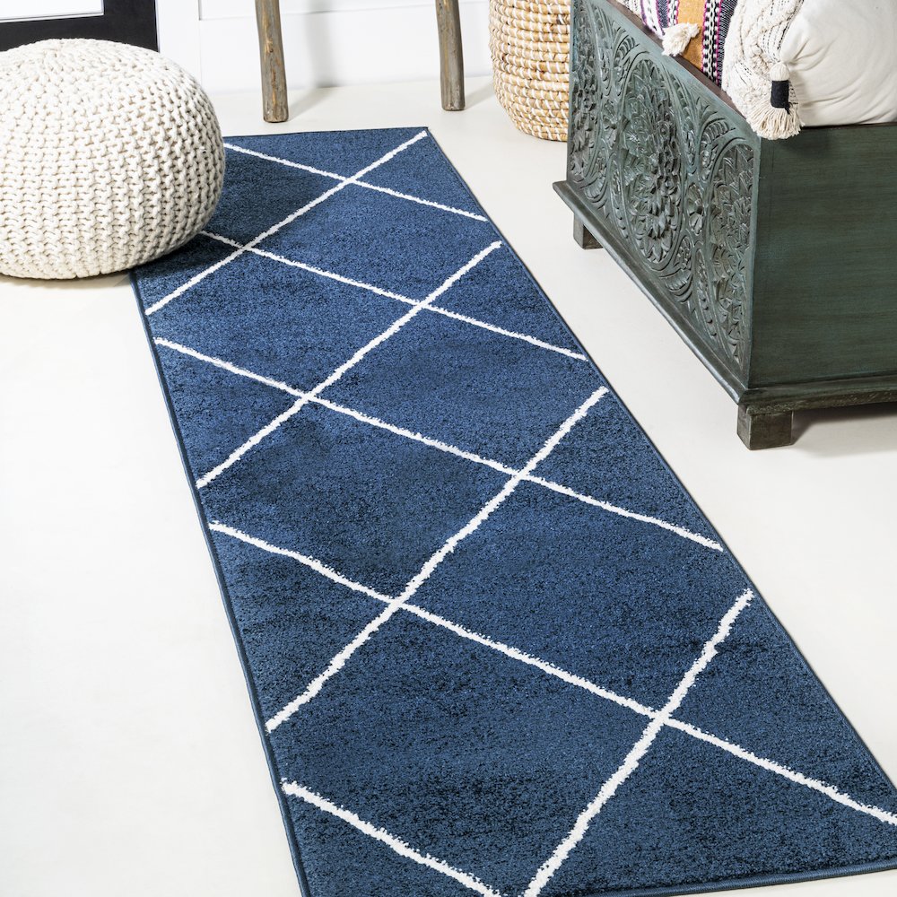Cole Minimalist Diamond Trellis Area Rug. Picture 10