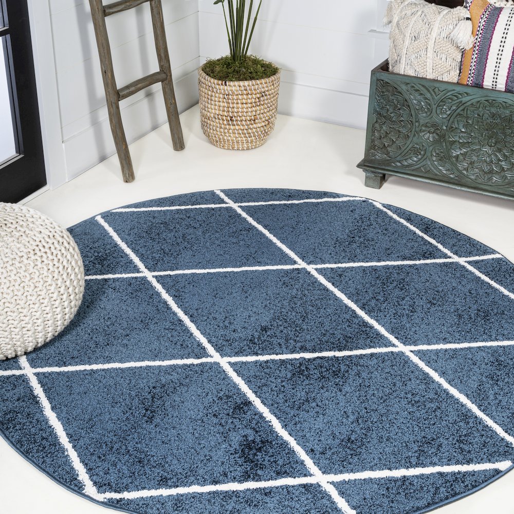 Cole Minimalist Diamond Trellis Area Rug. Picture 16