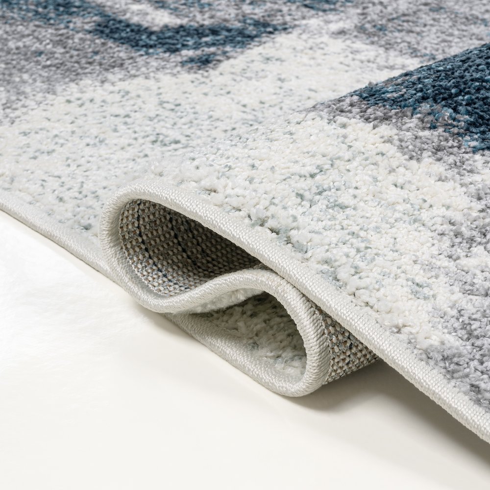 Zoe Contemporary Bohemian Abstract Marble Area Rug. Picture 3