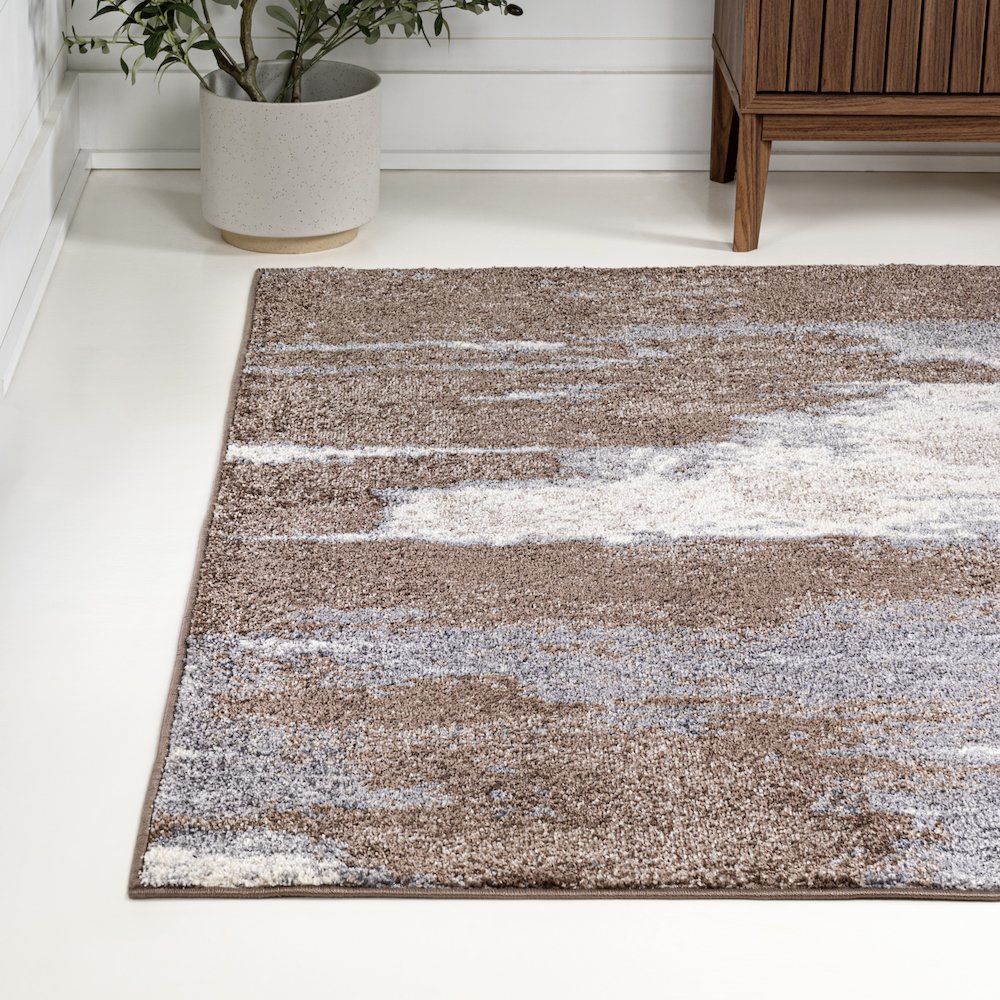 Zoe Contemporary Bohemian Abstract Marble Area Rug. Picture 4