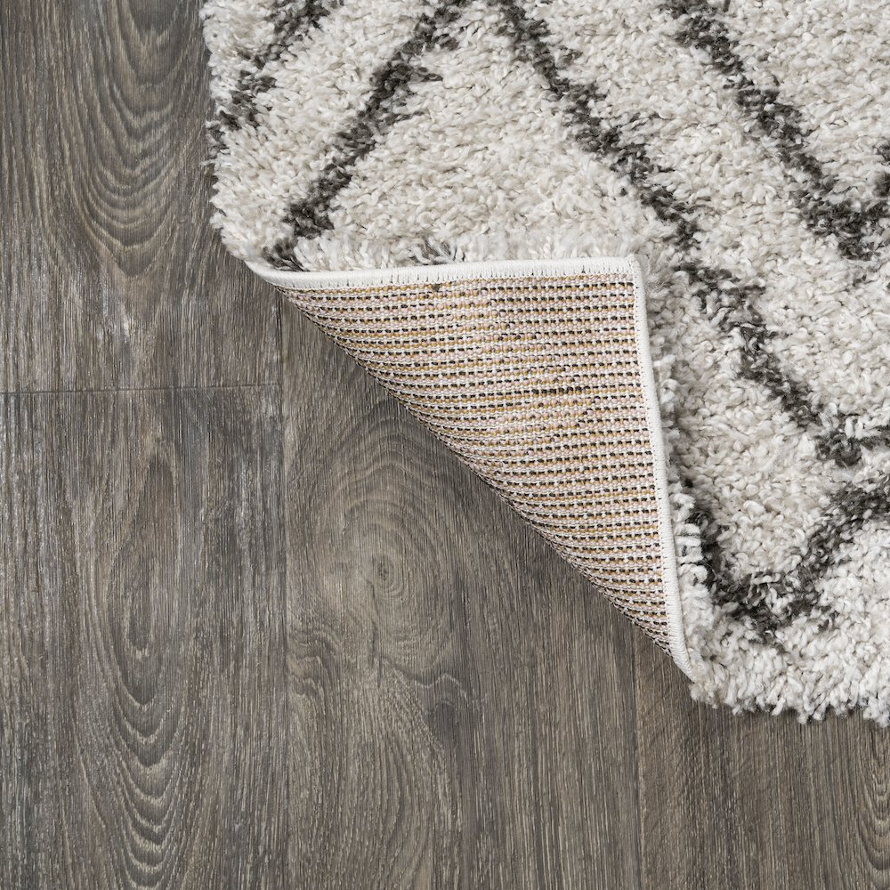 Soller Diamond Trellis Shag Area Rug. Picture 5