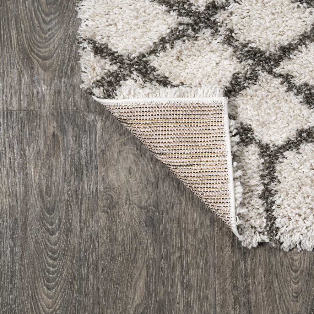 Algaida Moroccan Diamond Shag Area Rug. Picture 5