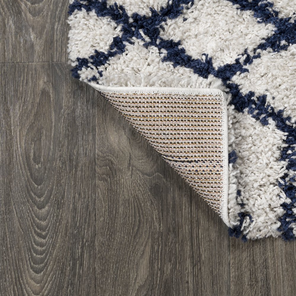 Algaida Moroccan Diamond Shag Area Rug. Picture 5