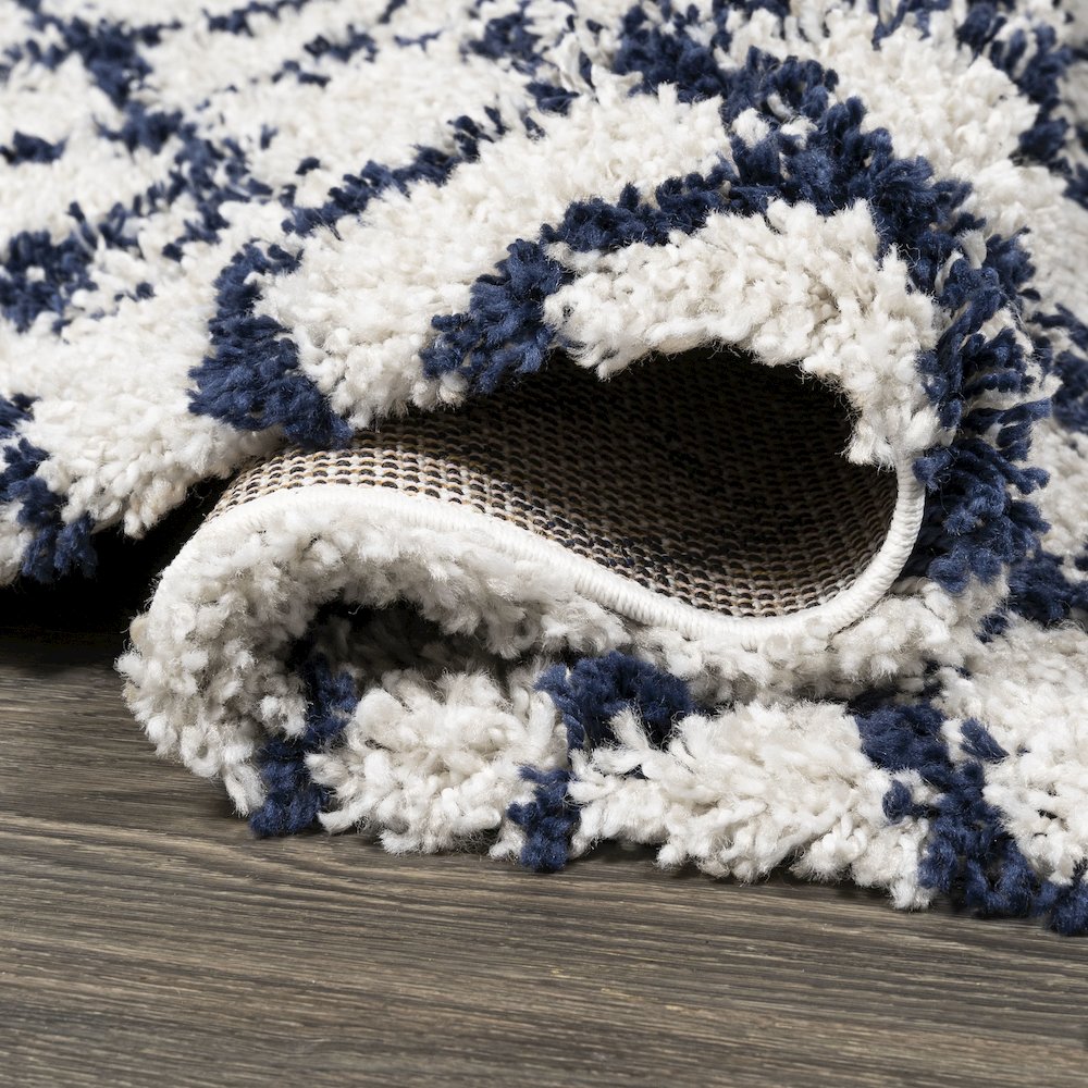 Algaida Moroccan Diamond Shag Area Rug. Picture 10