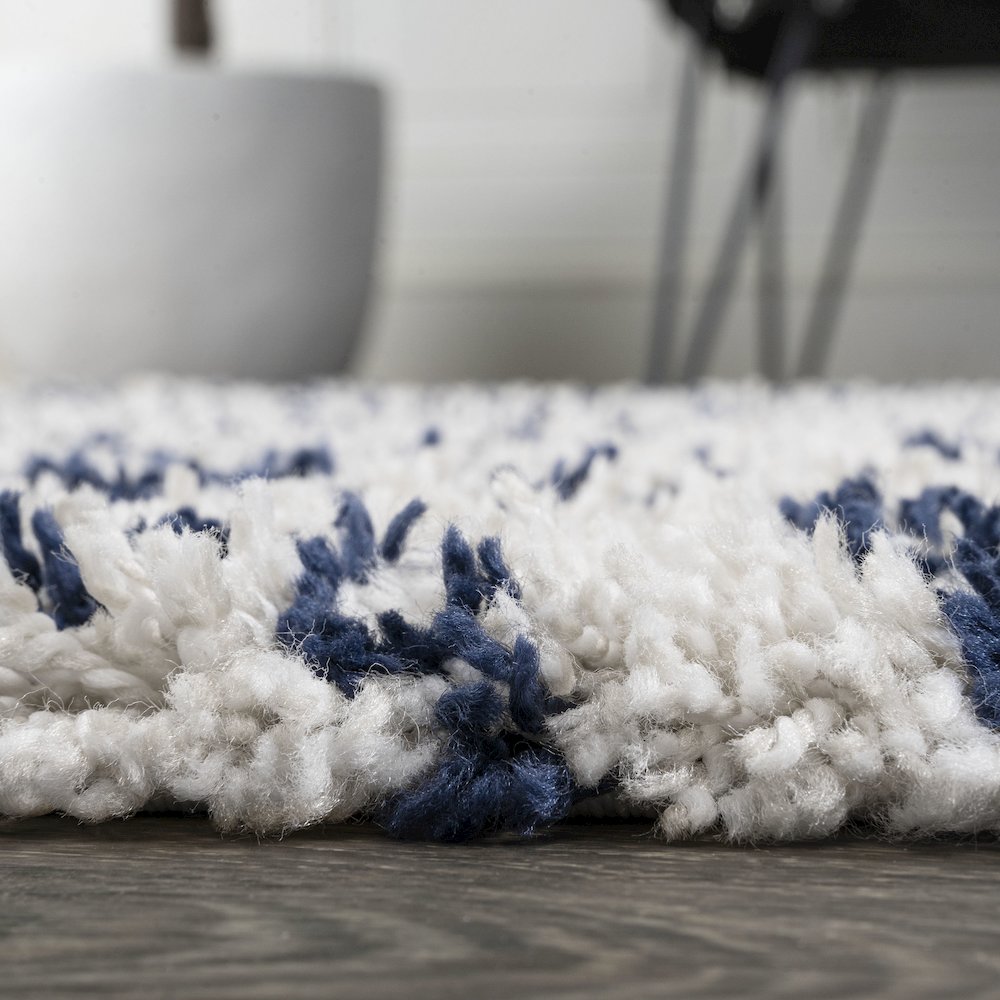 Algaida Moroccan Diamond Shag Area Rug. Picture 13