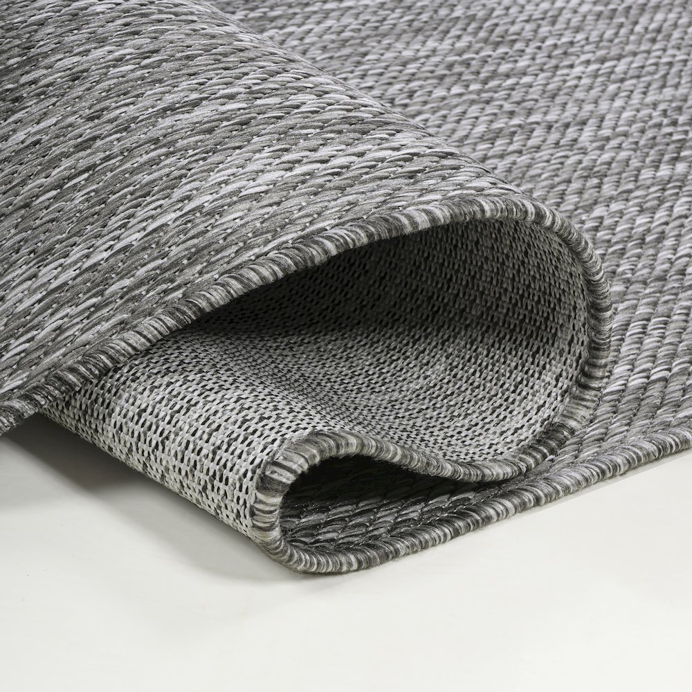 Miles Modern Minimalist Radius Corner SolidIndoor/Outdoor Shaped  Rug. Picture 3