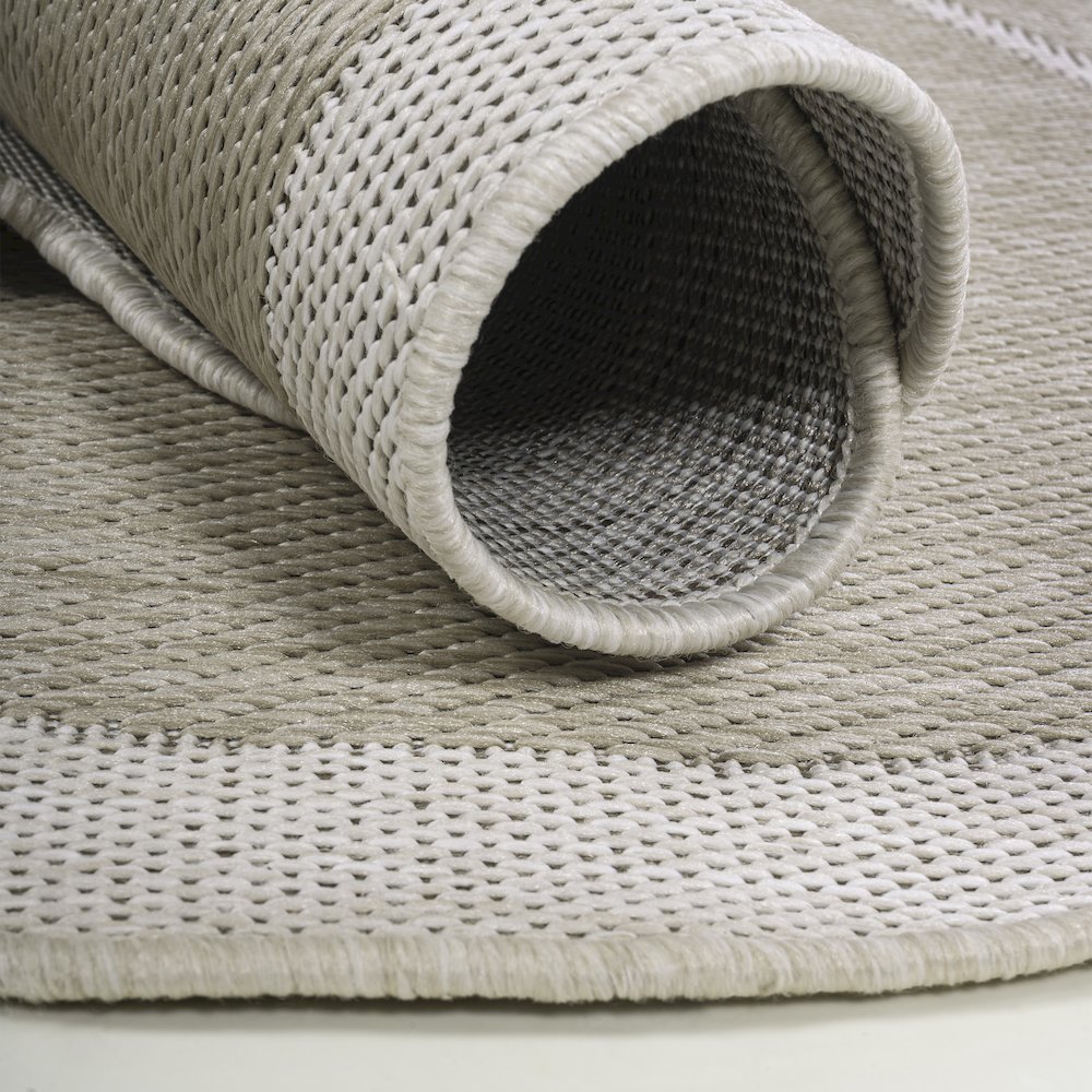 Jasper Modern Rustic Abstract Beige   Indoor/Outdoor Shaped  Rug. Picture 3
