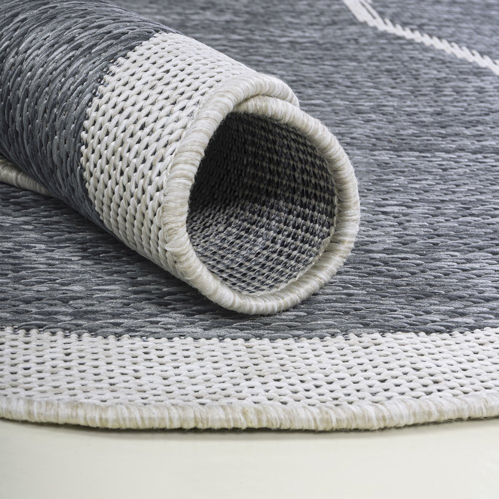 Jasper Modern Rustic AbstractIndoor/Outdoor Shaped  Rug. Picture 3