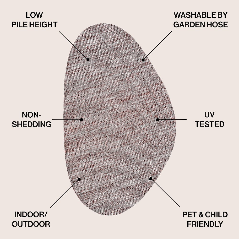 Callan Modern Rustic Abstract Beige   Indoor/Outdoor Shaped  Rug. Picture 2