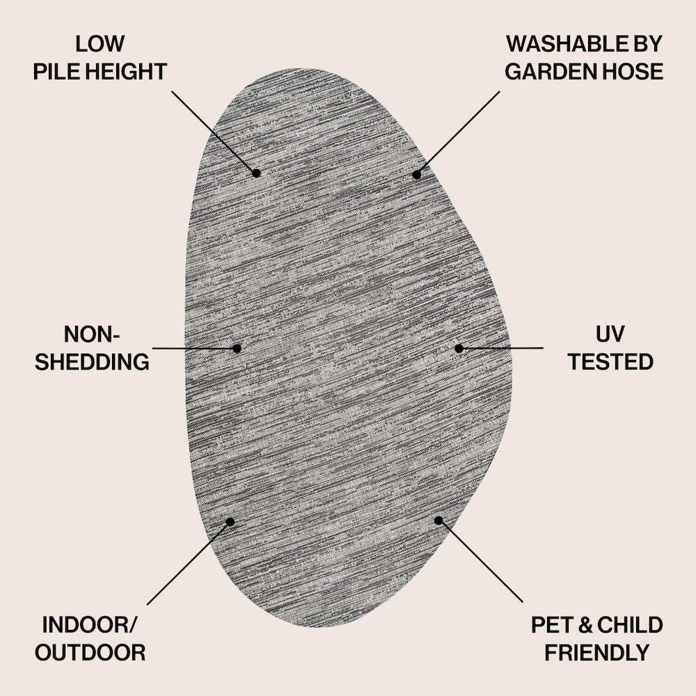 Callan Modern Rustic Abstract /Indoor/Outdoor Shaped  Rug. Picture 2