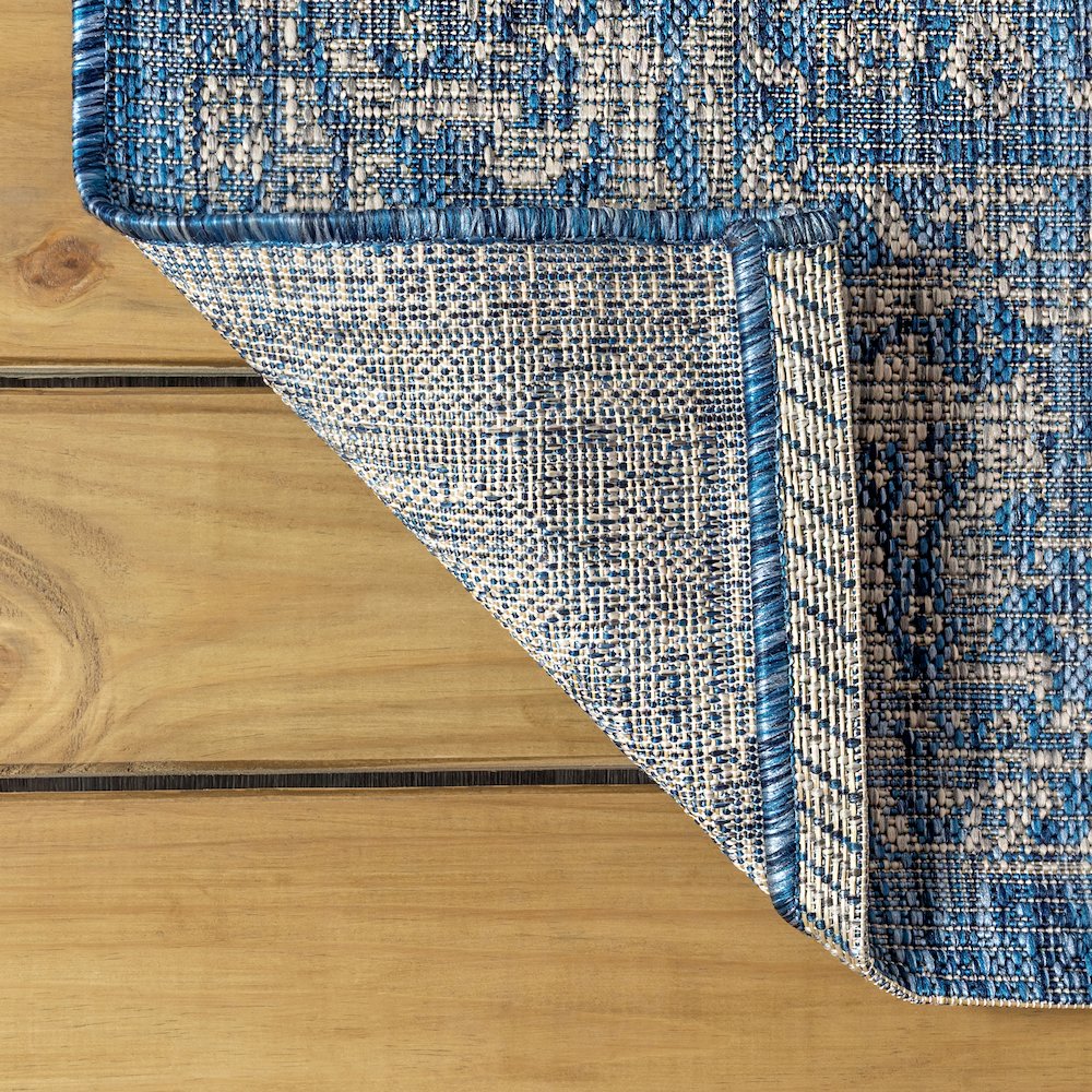 Tela Bohemian Textured Weave Floral Indoor/Outdoor Area Rug. Picture 6