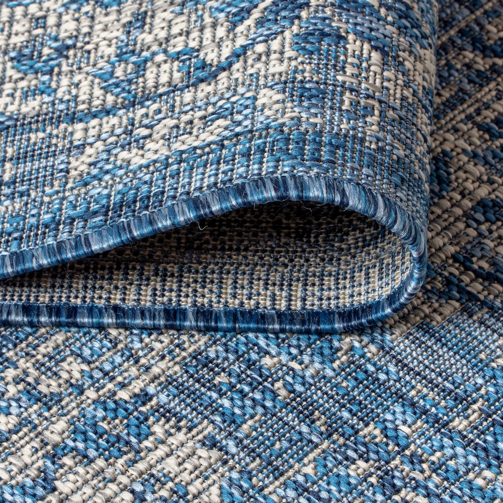 Tela Bohemian Textured Weave Floral Indoor/Outdoor Area Rug. Picture 9