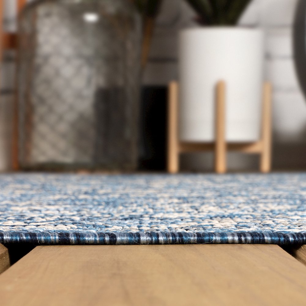 Tela Bohemian Textured Weave Floral Indoor/Outdoor Area Rug. Picture 12