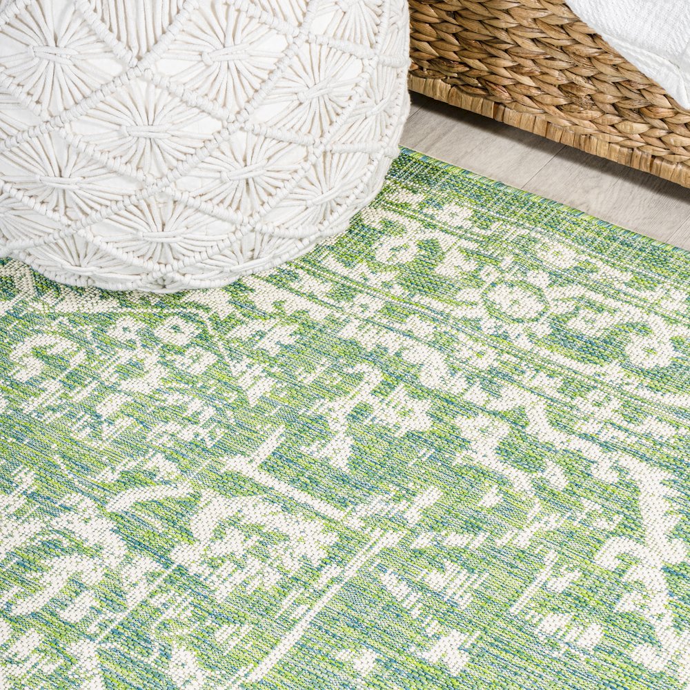 Malta Bohemian Medallion Textured Weave Indoor/Outdoor Area Rug. Picture 11
