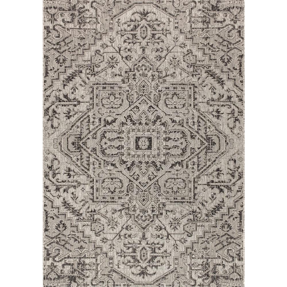 Estrella Bohemian Medallion Textured Weave Indoor/Outdoor Area Rug. Picture 1