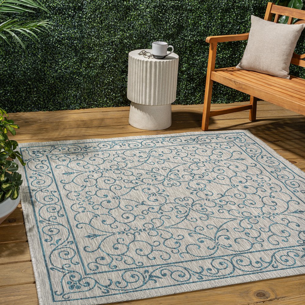 Charleston Vintage Filigree TetuWeave  Indoor/Outdoor  Rug. Picture 1