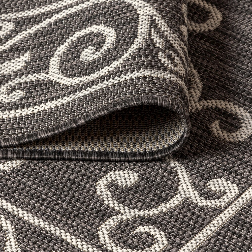 Charleston Vintage Filigree Textured Weave Indoor/Outdoor Area Rug. Picture 9