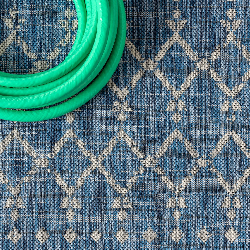 Ourika Moroccan Geometric Textured Weave Indoor/Outdoor Area Rug. Picture 7