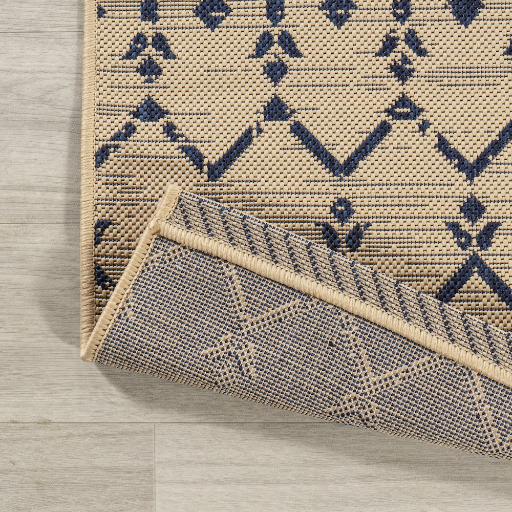 Ourika Moroccan Geometric Textured Weave Indoor/Outdoor Area Rug. Picture 10