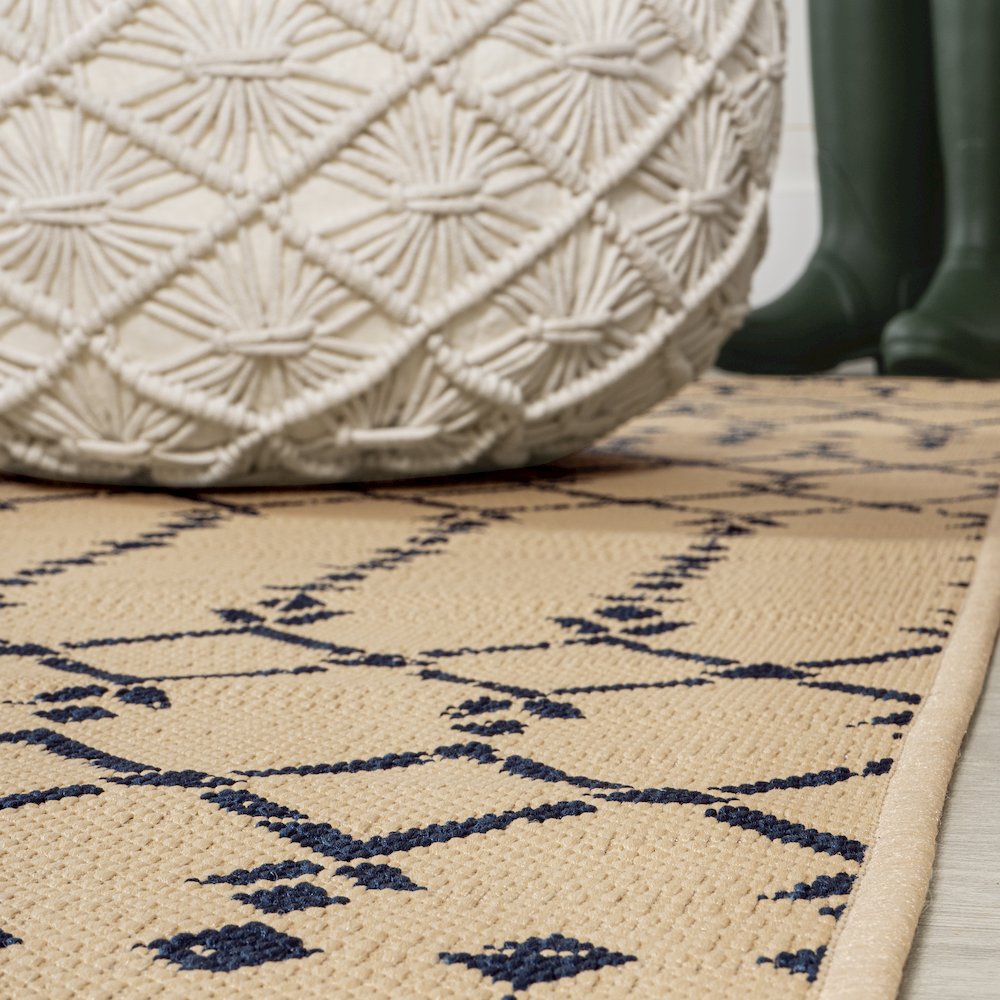 Ourika Moroccan Geometric Textured Weave Indoor/Outdoor Area Rug. Picture 12