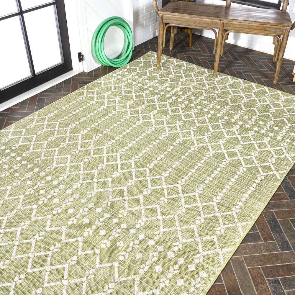 Ourika Moroccan Geometric Textured Weave Indoor/Outdoor Area Rug. Picture 8