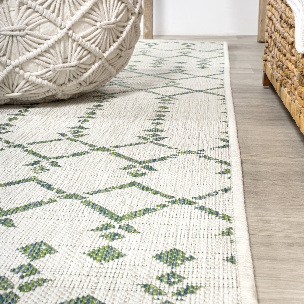 Ourika Moroccan Geometric Textured Weave Indoor/Outdoor Area Rug. Picture 12