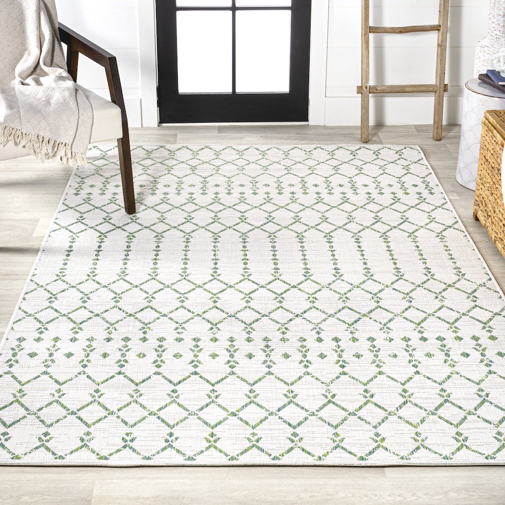 Ourika Moroccan Geometric Textured Weave Indoor/Outdoor Area Rug. Picture 4