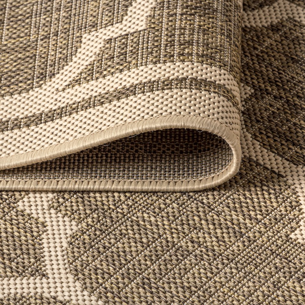 Trebol Moroccan Trellis Textured Weave Indoor/Outdoor Area Rug. Picture 9